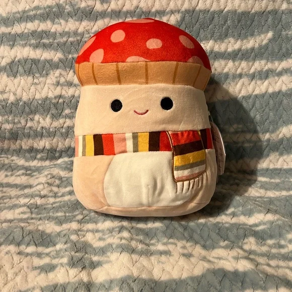 Fall Malcolm the Mushroom with a Scarf 8 inch Squishmallows - Picture 1 of 5